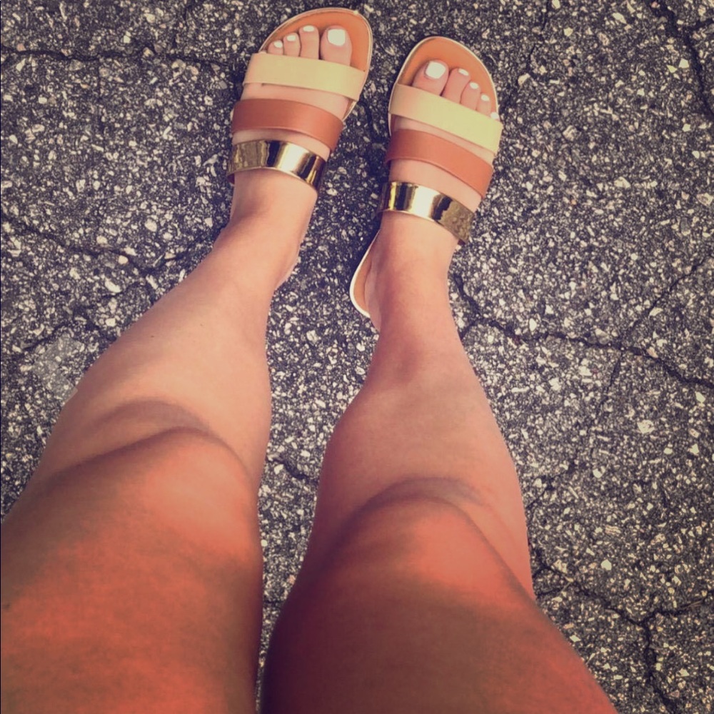 Triple Strap Gladiator Slide Sandal